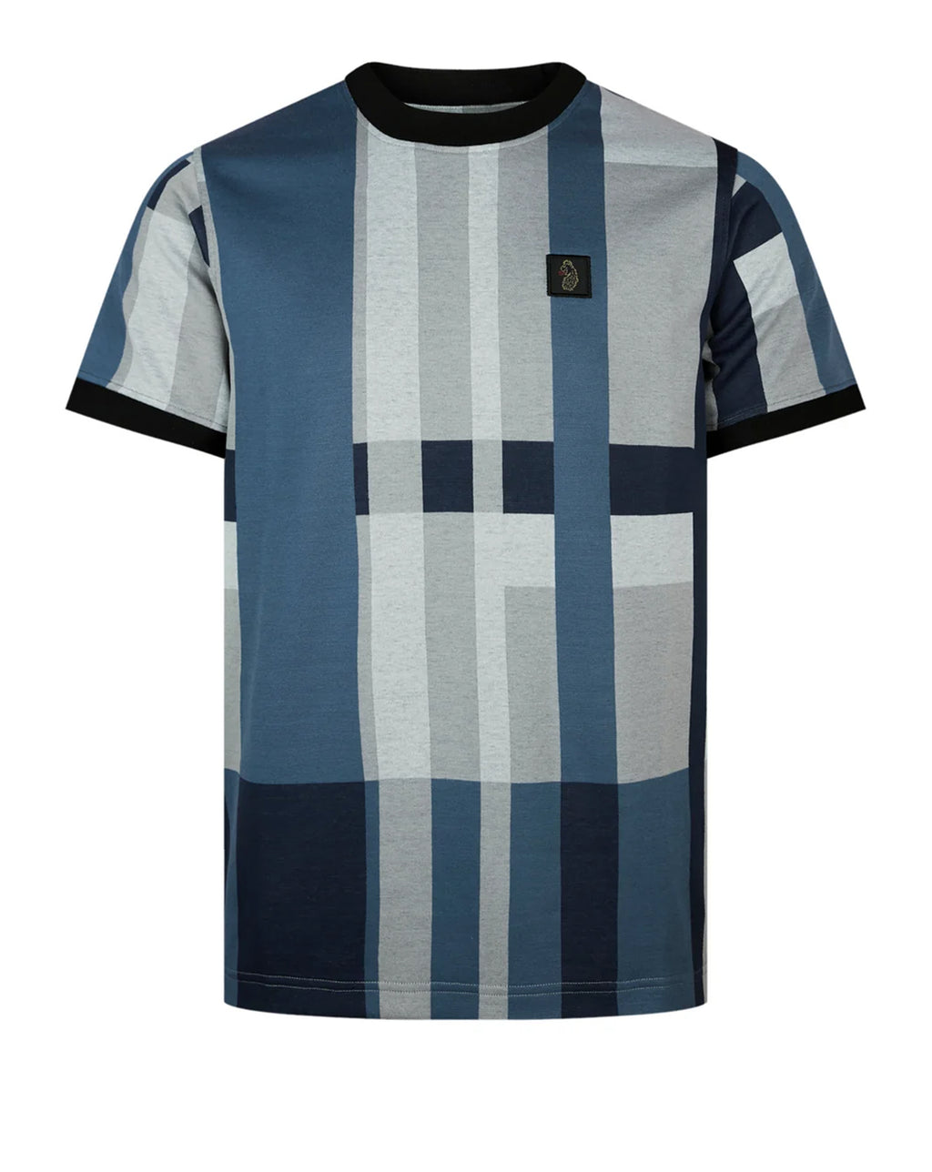 Luke 1977 Brom check T shirt Blue Hue check