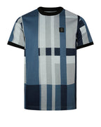 Luke 1977 Brom check T shirt Blue Hue check