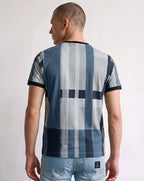 Luke 1977 Brom check T shirt Blue Hue check