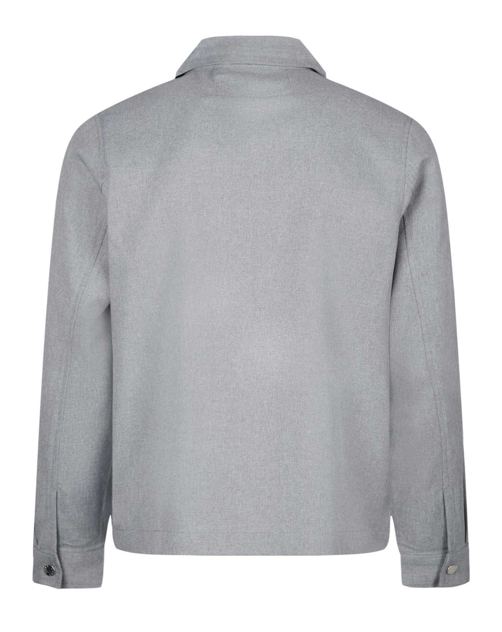 Luke 1977 Emery zip through over shirt Jacket MID GREY MARL