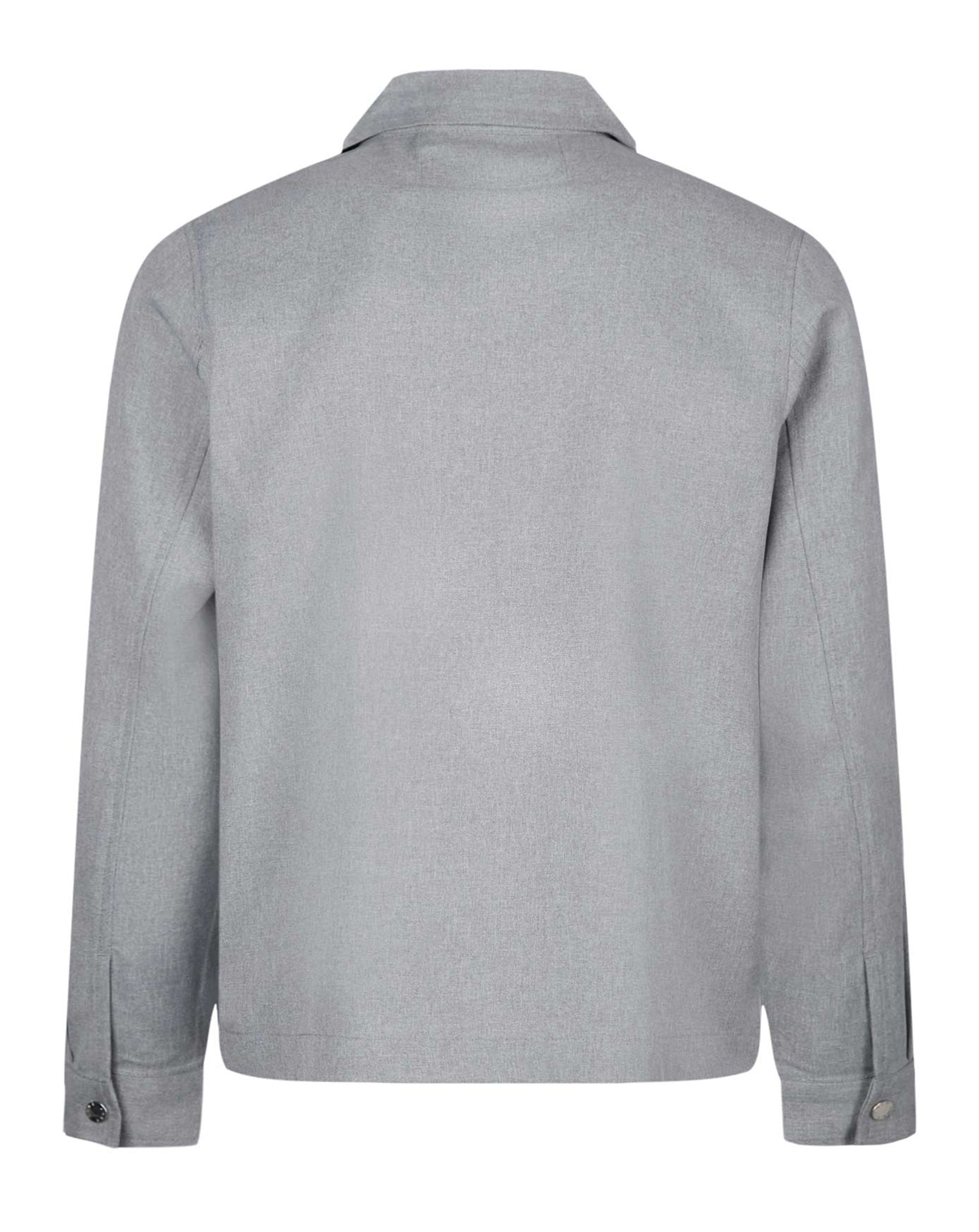 Luke 1977 Emery zip through over shirt Jacket MID GREY MARL