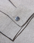 Luke 1977 Emery zip through over shirt Jacket MID GREY MARL
