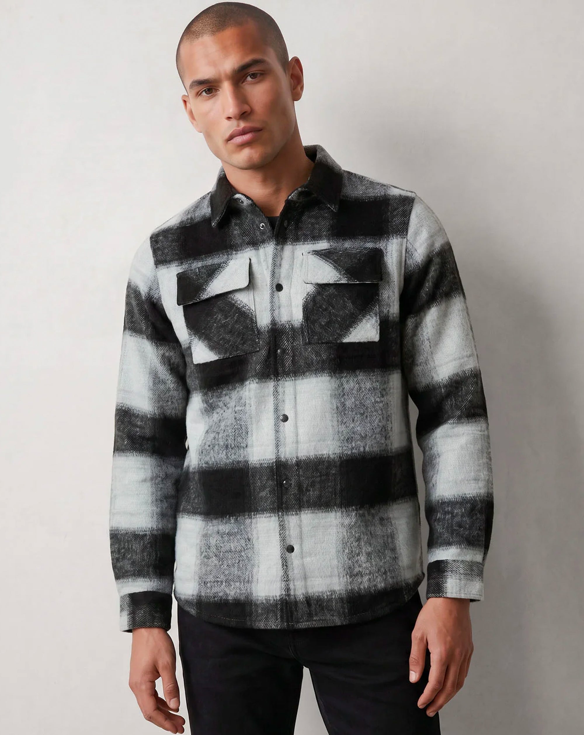 Luke 1977 Ettrick Overshirt Charcoal check