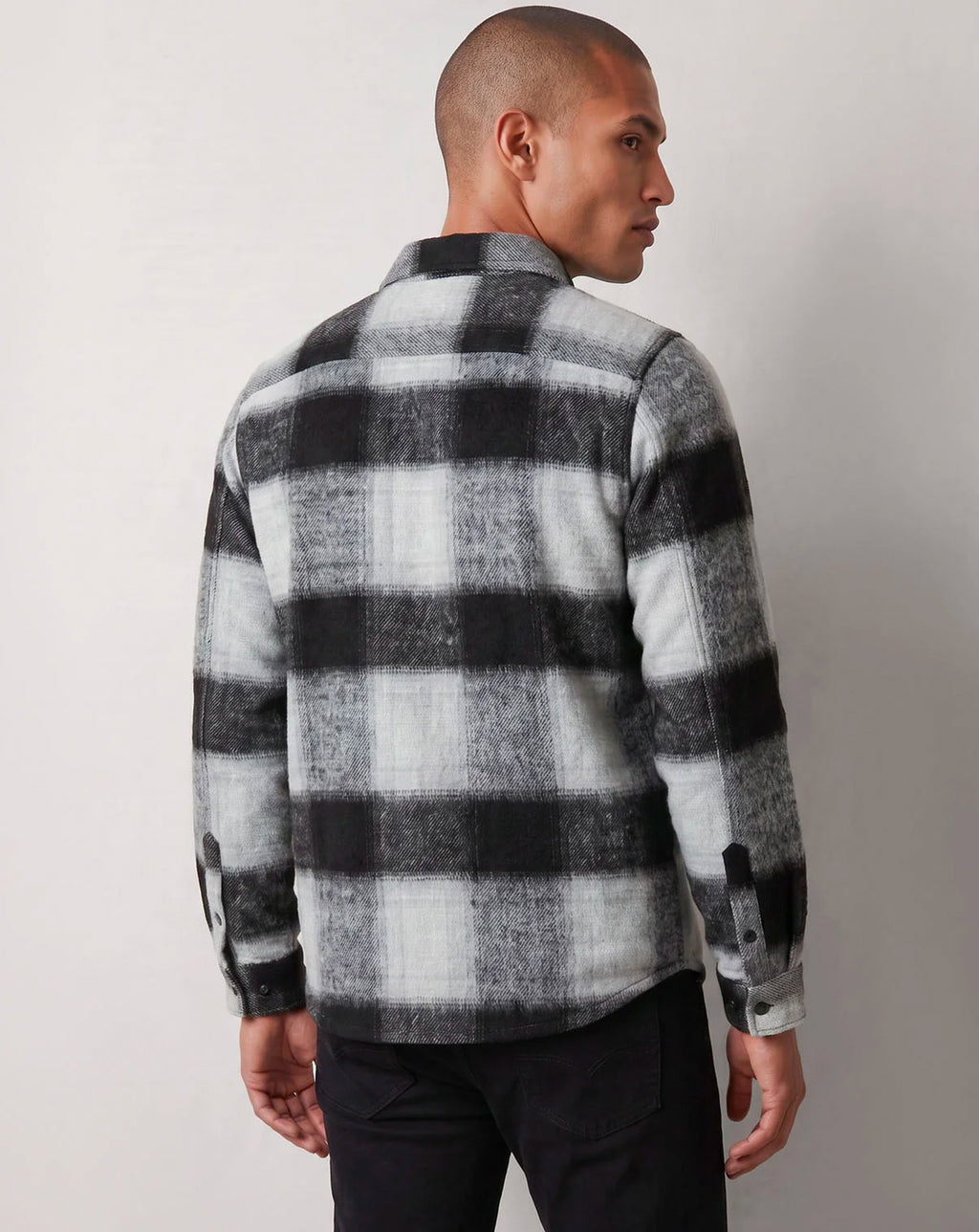 Luke 1977 Ettrick Overshirt Charcoal check