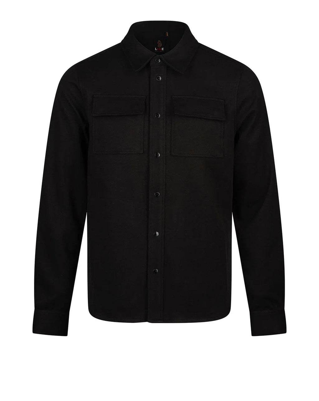 Luke 1977 Ettrick Soft Structured Overshirt BLACK