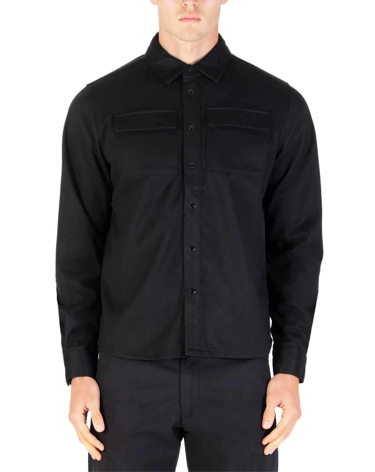 Luke 1977 Ettrick Soft Structured Overshirt BLACK