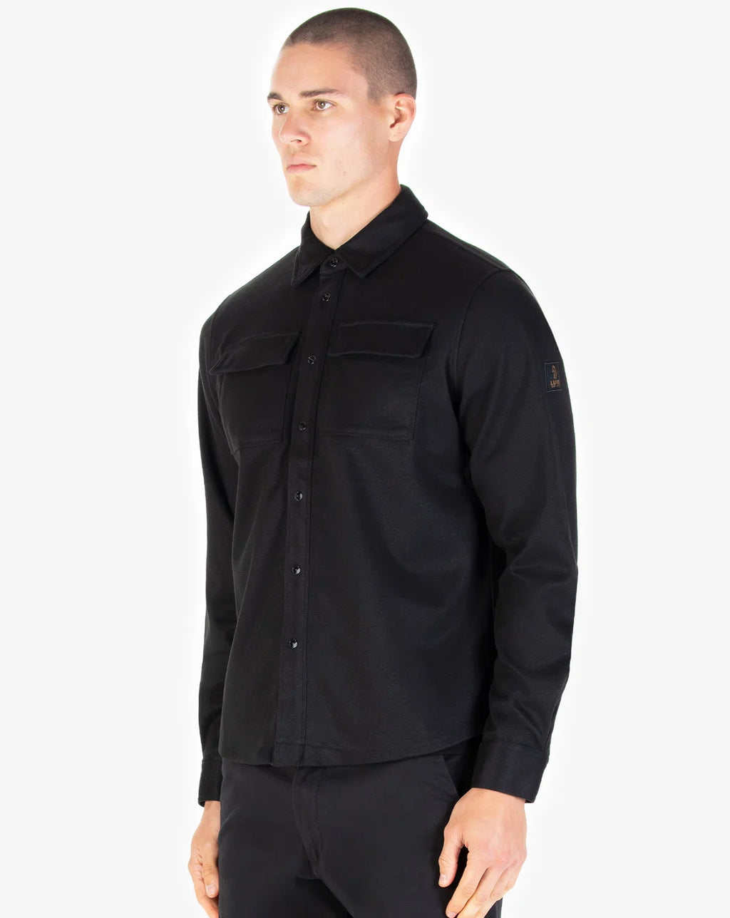 Luke 1977 Ettrick Soft Structured Overshirt BLACK