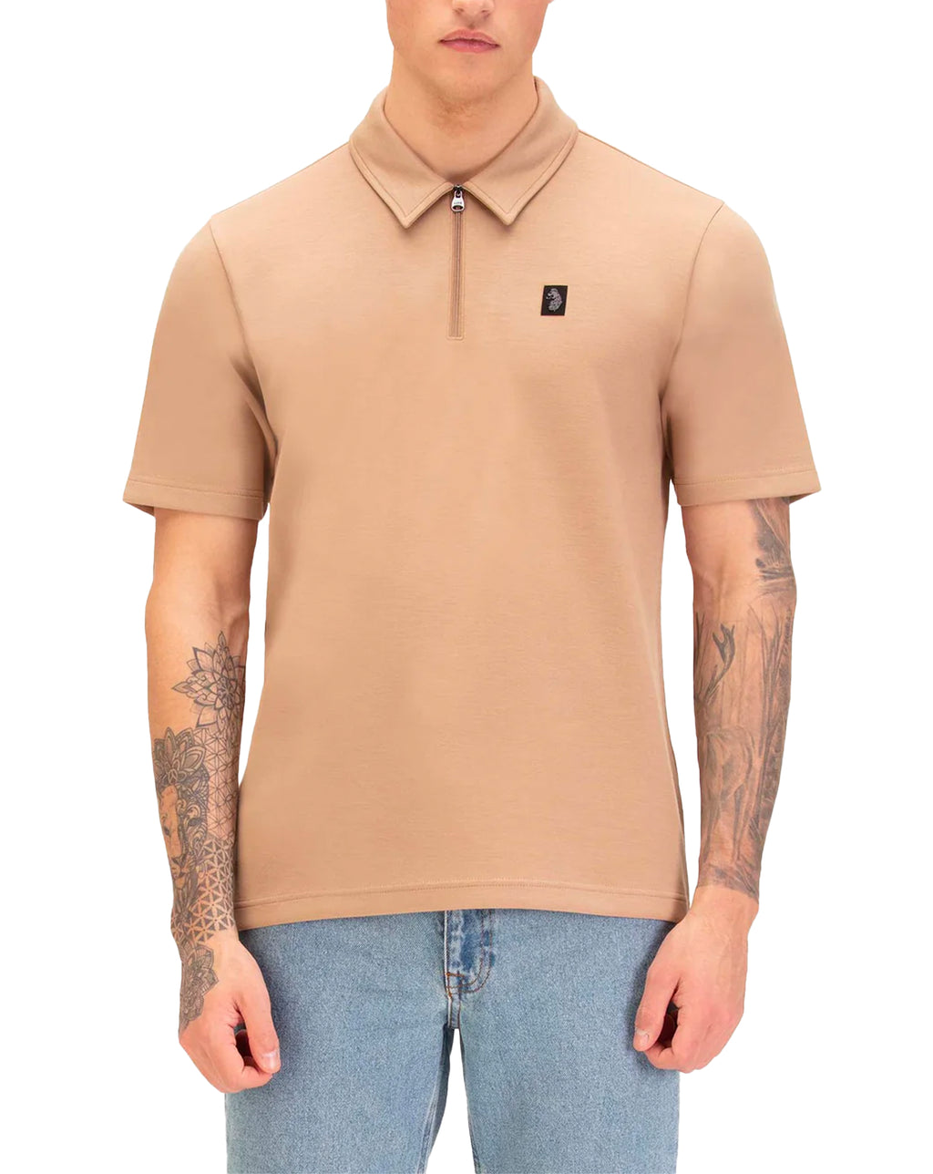 Luke 1977 Euphonic Modal zip polo FAWN