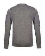 Luke 1977 Fairbanks Knitted Polo Mid Grey Marl