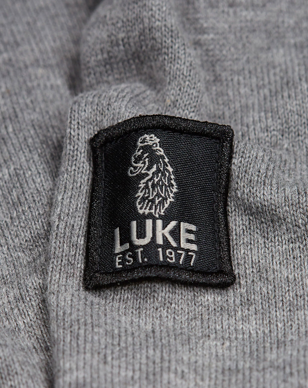 Luke 1977 Fairbanks Knitted Polo Mid Grey Marl