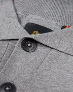 Luke 1977 Fairbanks Knitted Polo Mid Grey Marl
