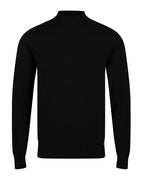 Luke 1977 Jenson 1000 Rib Neck Knitted Jumper - Black