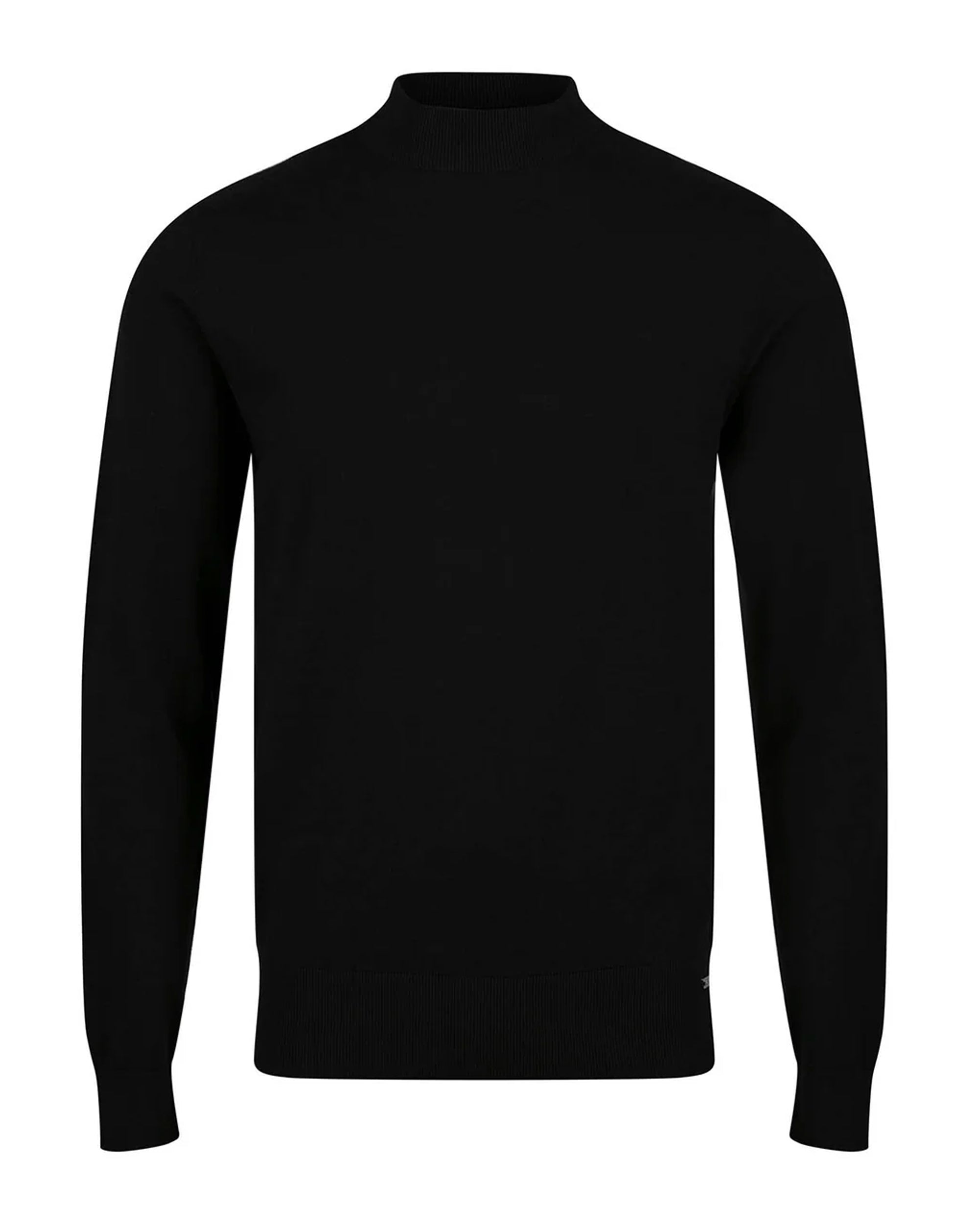 Luke 1977 Jenson 1000 Rib Neck Knitted Jumper - Black