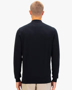 Luke 1977 Jenson 1000 Rib Neck Knitted Jumper - Black