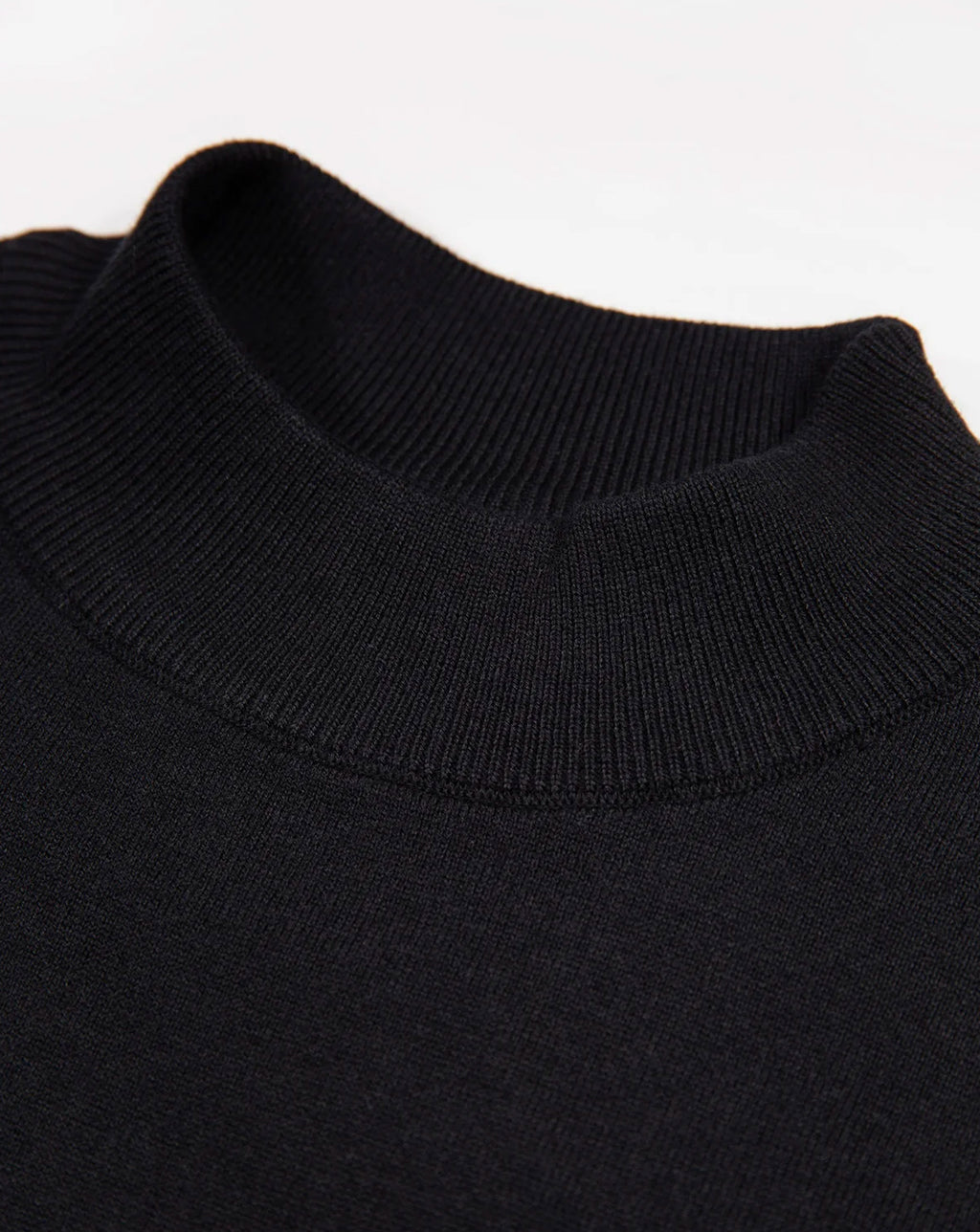 Luke 1977 Jenson 1000 Rib Neck Knitted Jumper - Black