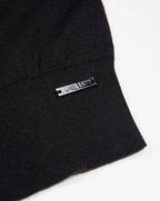Luke 1977 Jenson 1000 Rib Neck Knitted Jumper - Black