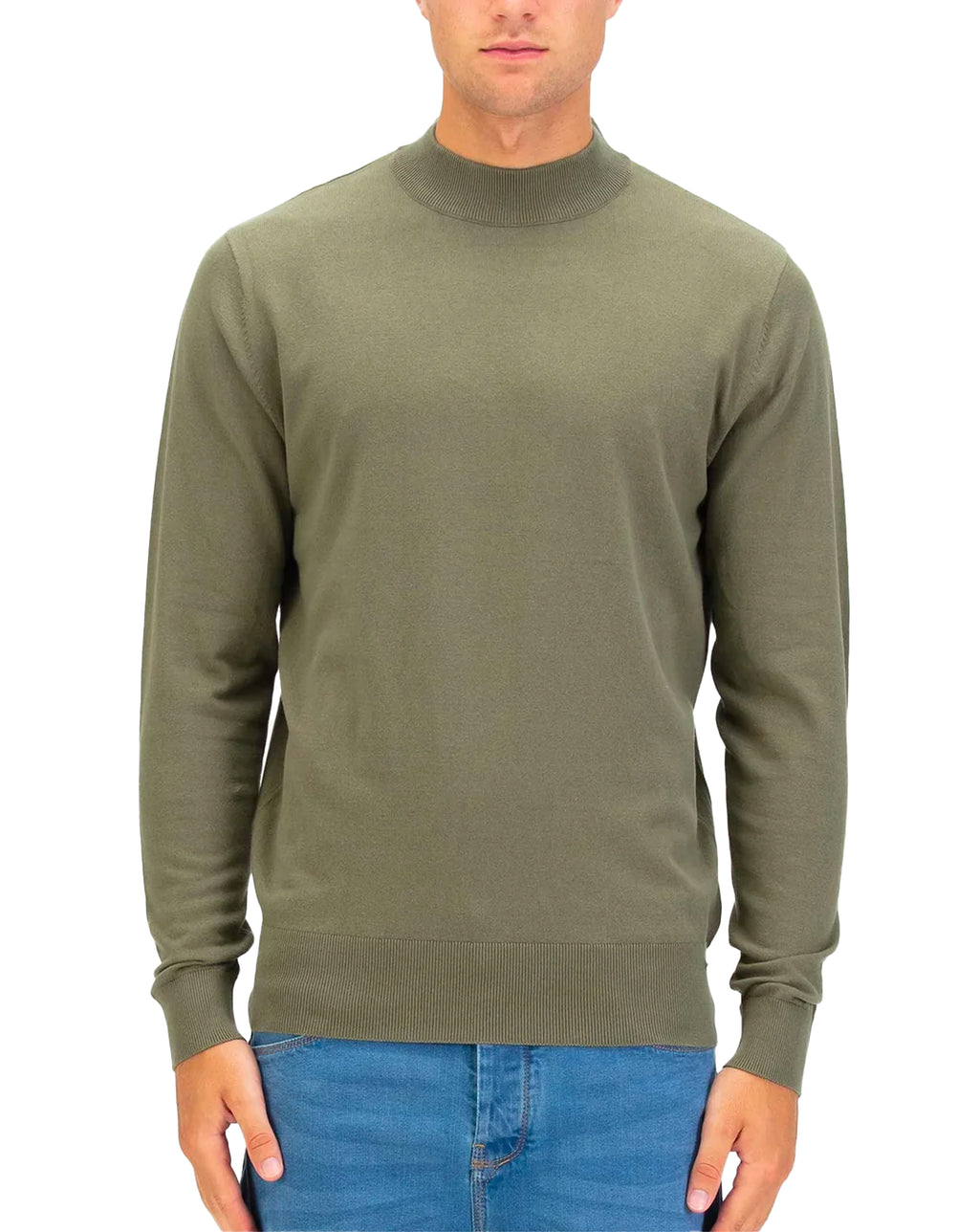 Luke 1977 Jenson 1000 Rib Neck Knitted Jumper - Clover