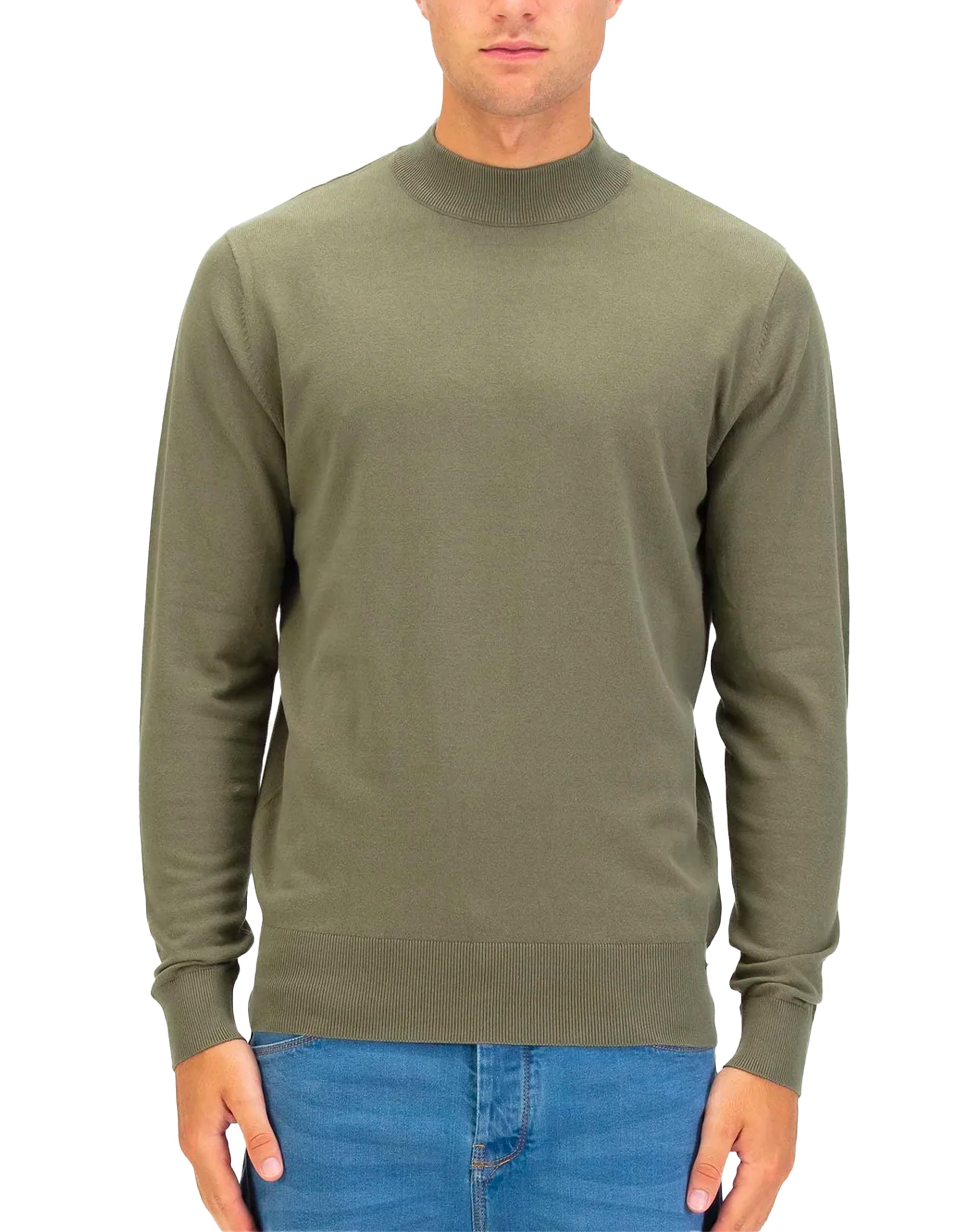 Luke 1977 Jenson 1000 Rib Neck Knitted Jumper - Clover