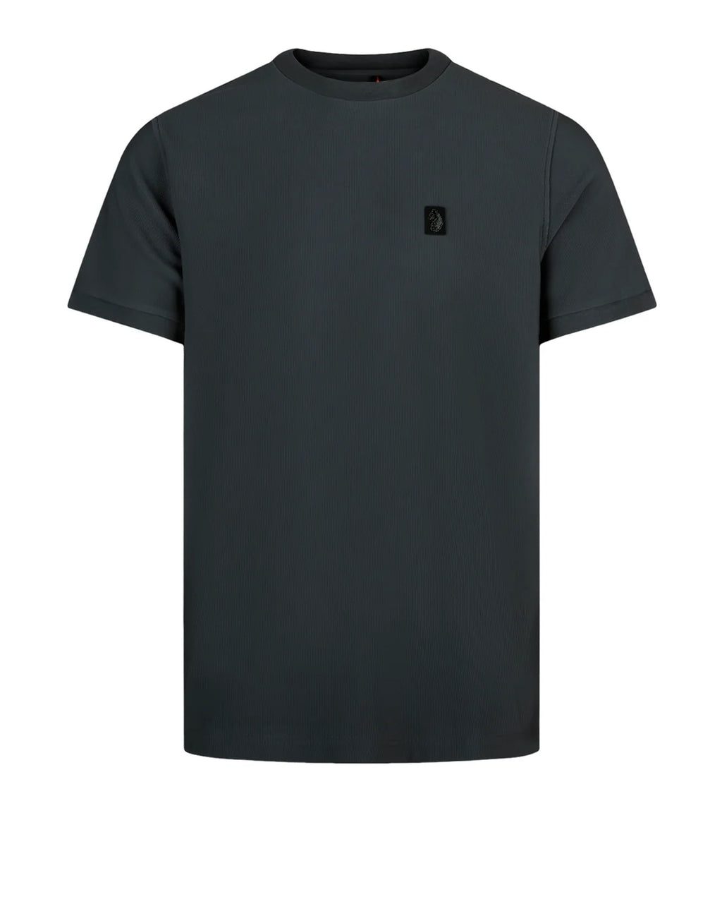 Luke 1977 Keswick rib detail crew neck t shirt CHARCOAL