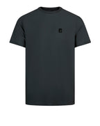 Luke 1977 Keswick rib detail crew neck t shirt CHARCOAL