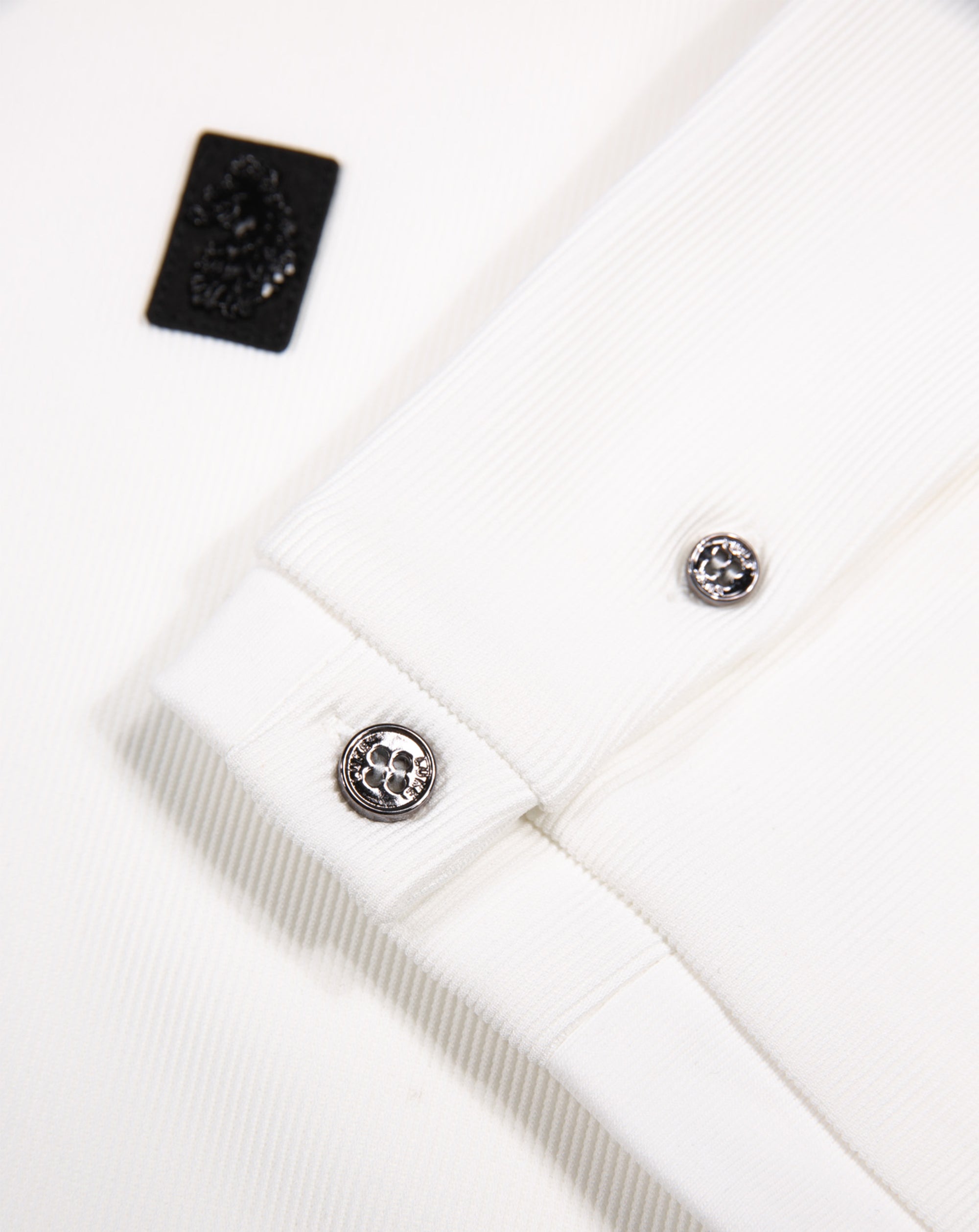 Luke 1977 Keswick rib detail crew neck t shirt WHITE