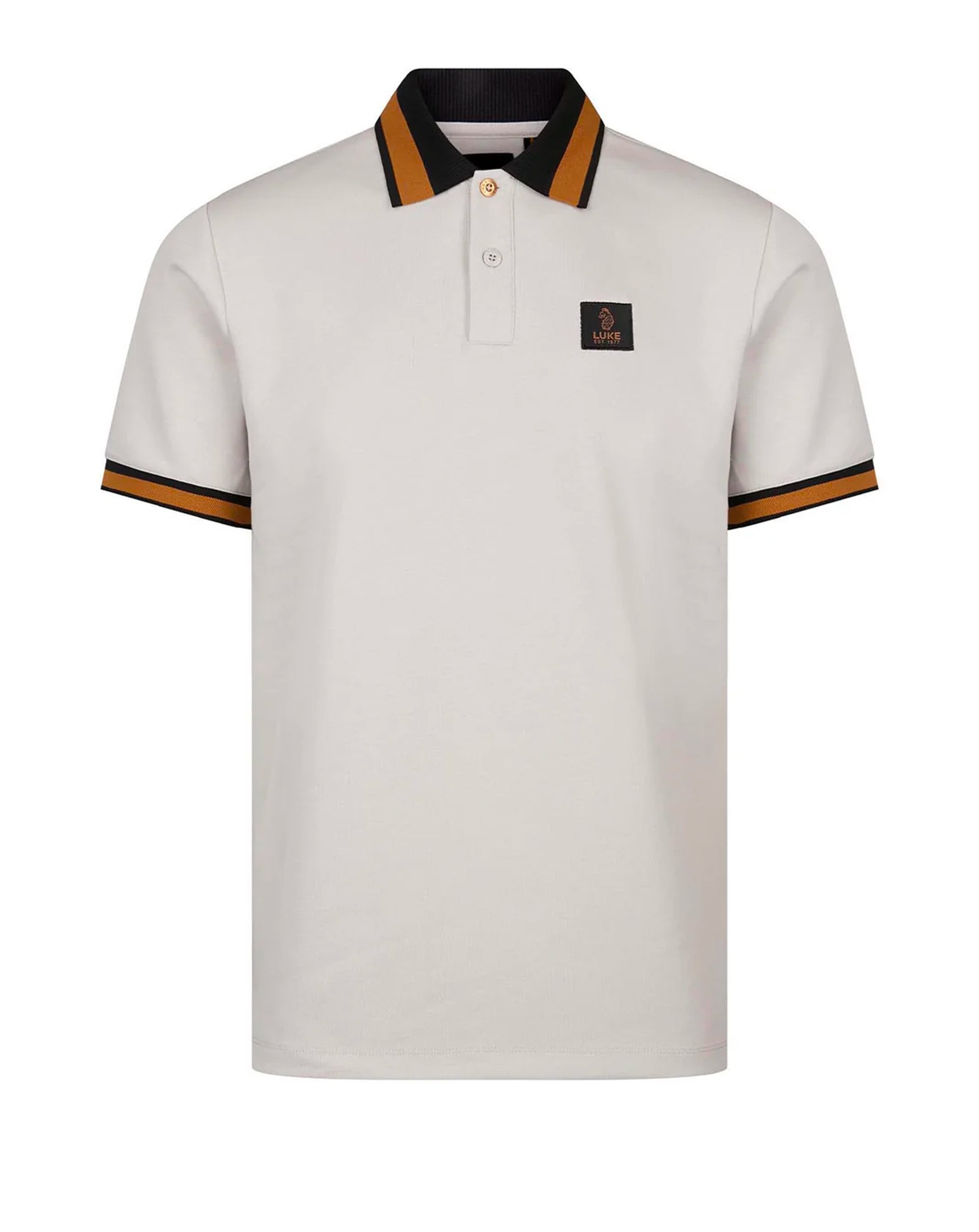 Luke 1977 Makati detailed polo shirt ICE GREY
