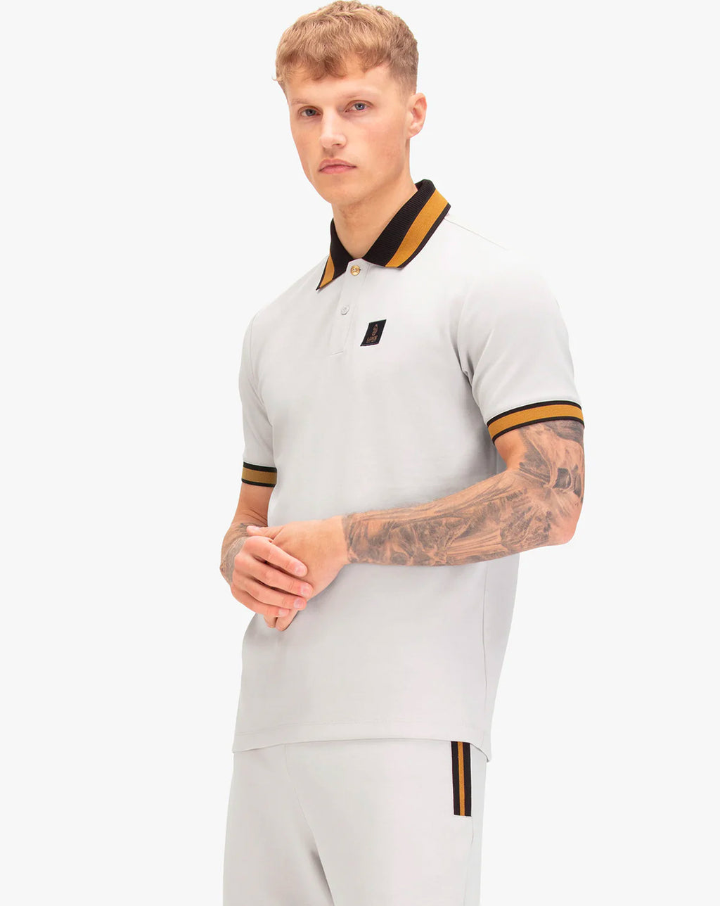 Luke 1977 Makati detailed polo shirt ICE GREY