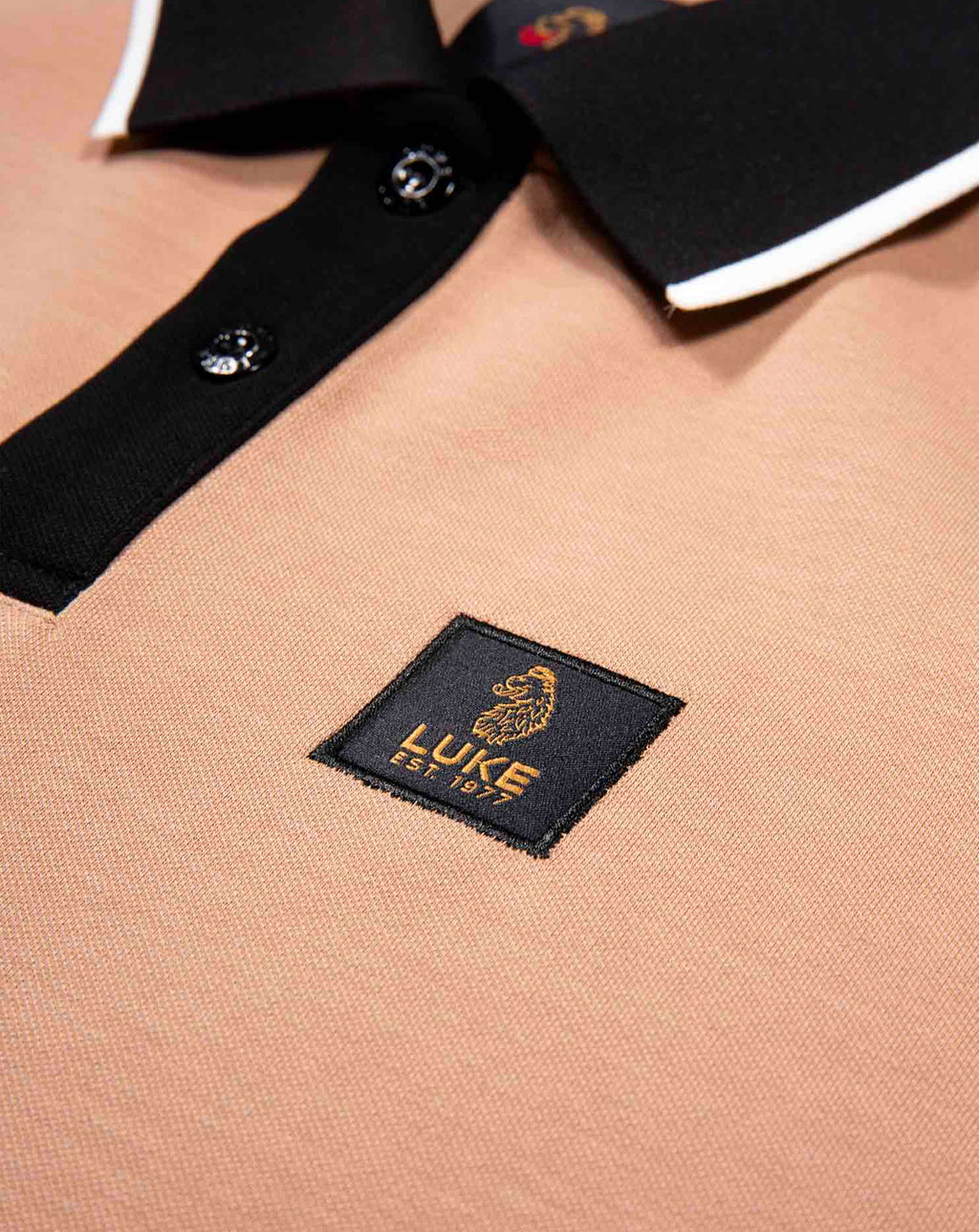 Luke 1977 Saddleworth Short Sleeve polo shirt fawn