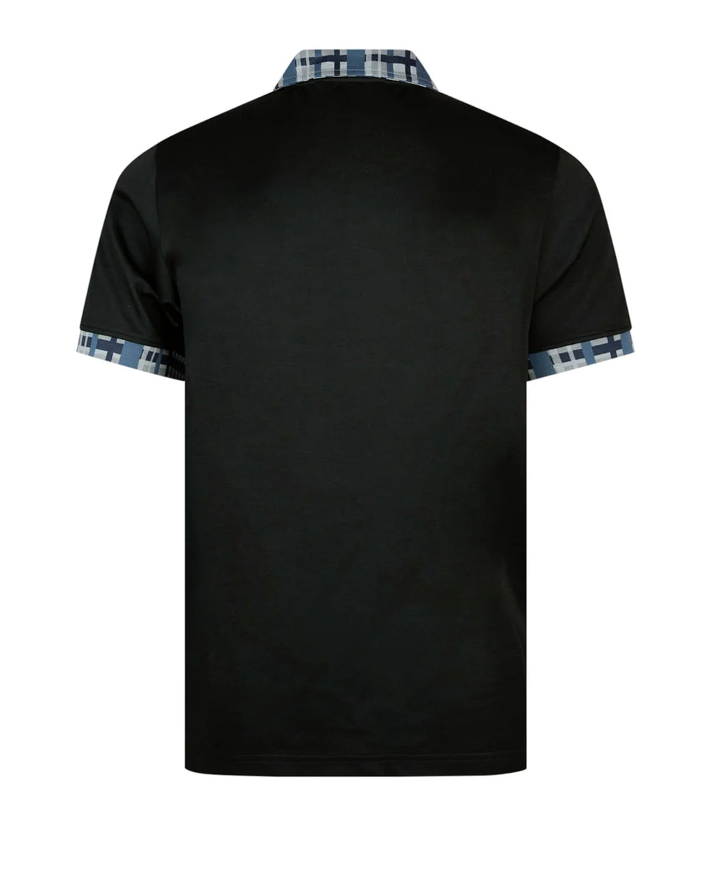 Luke 1977 Yard contrast collar polo shirt BLACK/BLUE