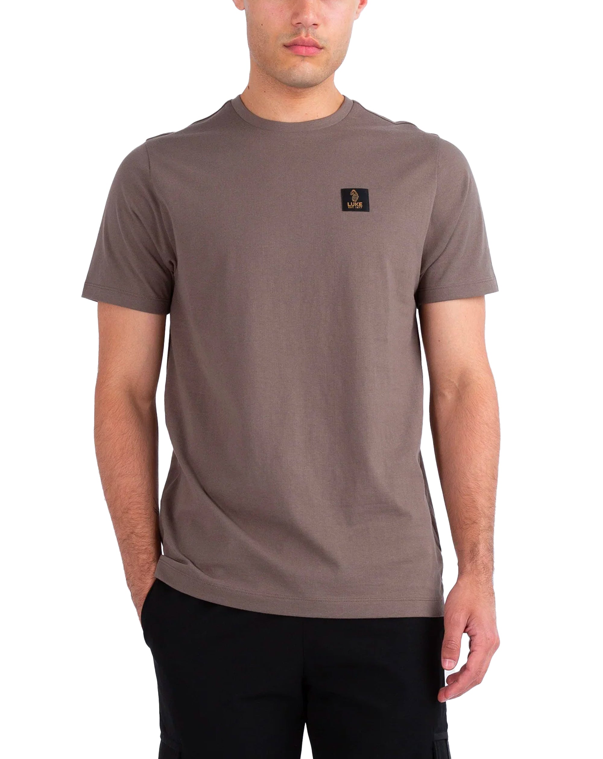 Luke Brunei Patch T Shirt Mushroom