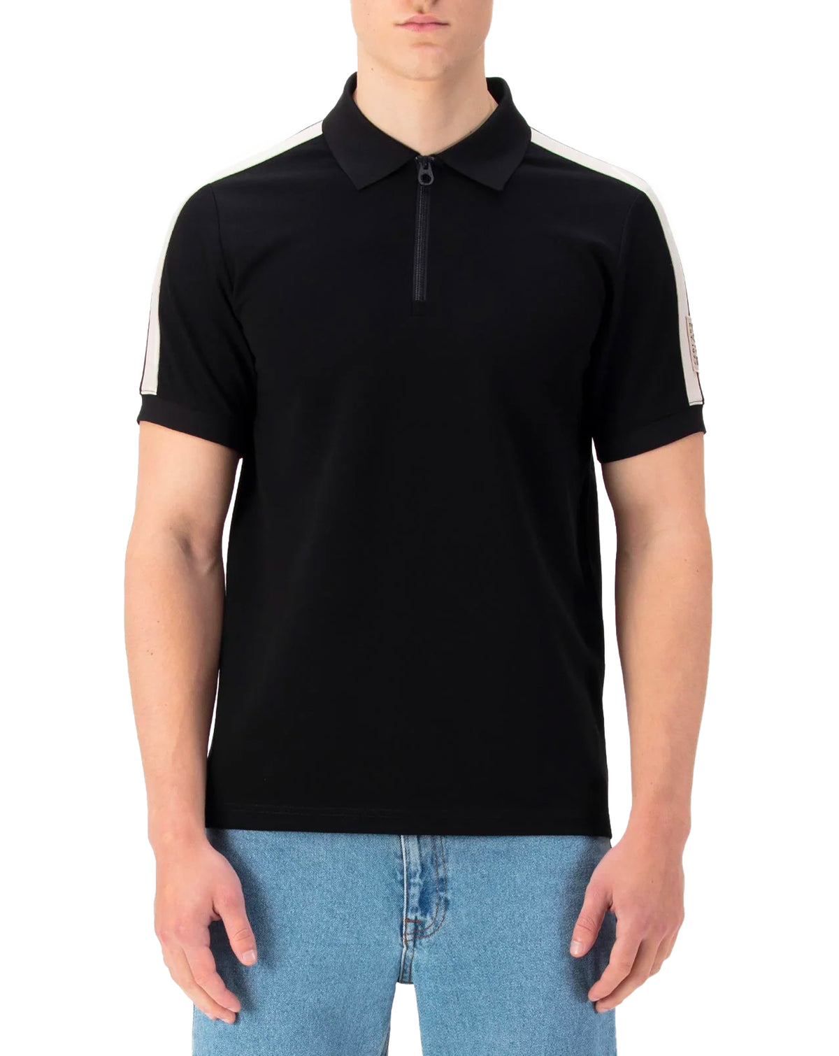 Luke Caltech Tape Detail T Shirt Black – GHIA MENSWEAR
