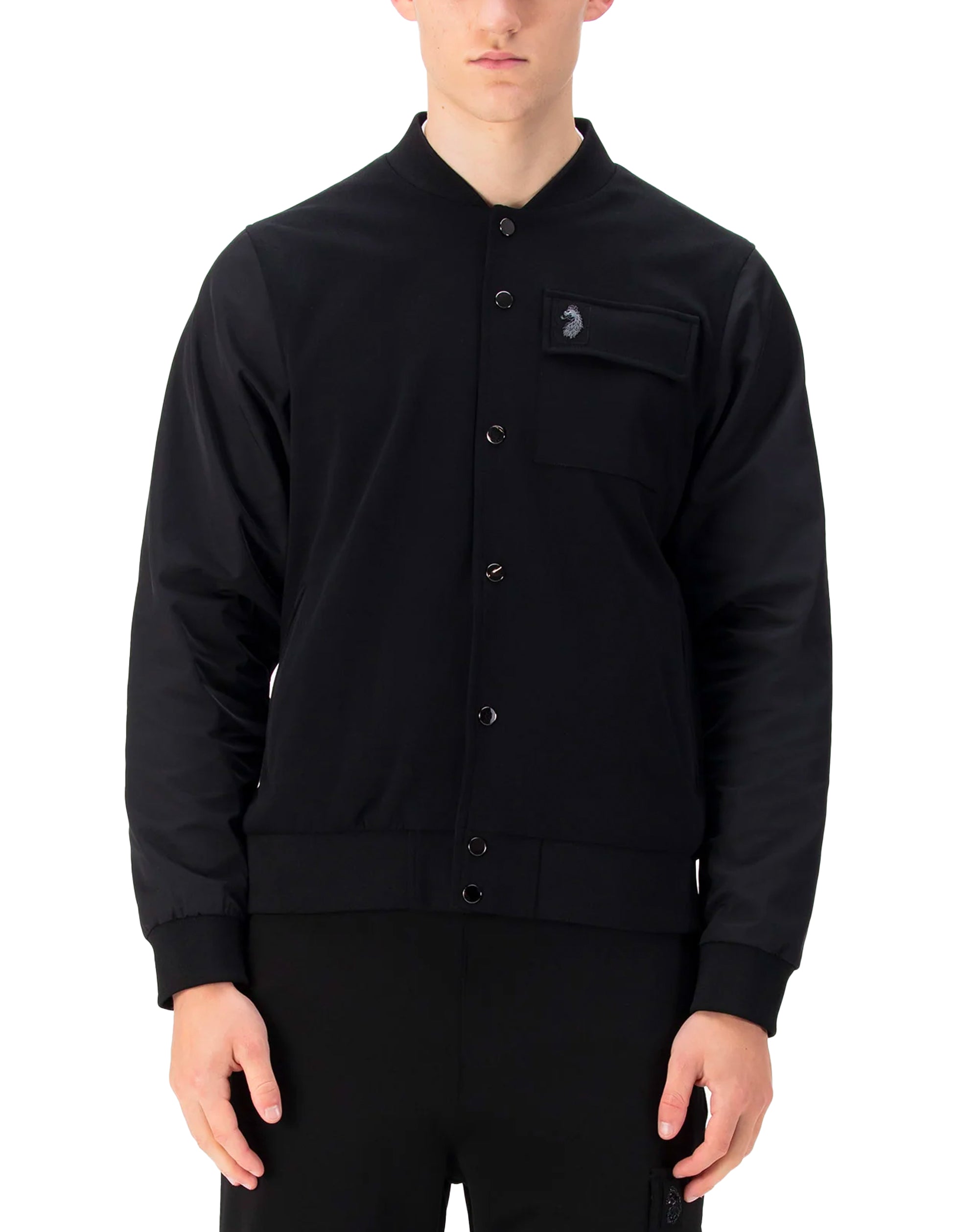 Luke 1977 Chief Felt Badge Bomber Jacket Black