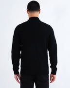 Luke Chunky Knit Button Jacket Black