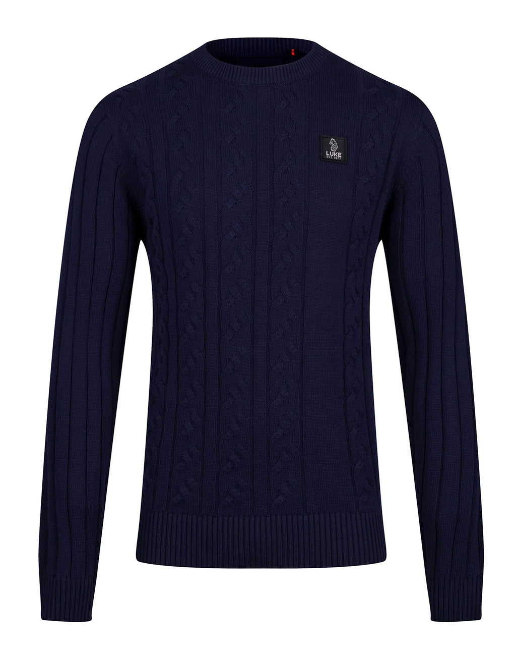 Luke 1977 Mitcham cable knit Jumper Navy