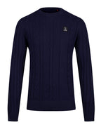 Luke 1977 Mitcham cable knit Jumper Navy