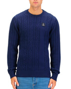 Luke 1977 Mitcham cable knit Jumper Navy