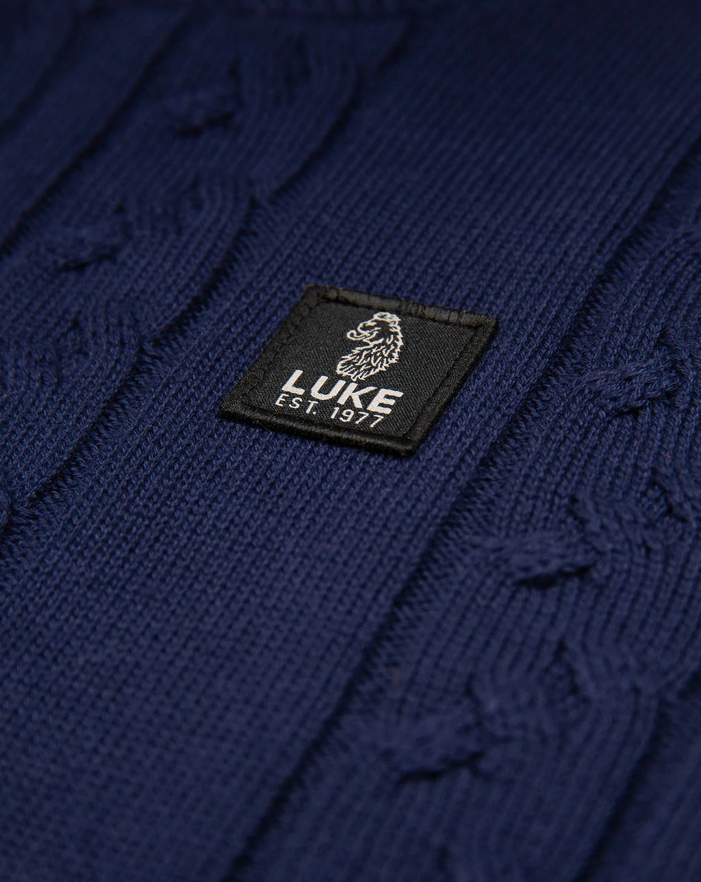 Luke 1977 Mitcham cable knit Jumper Navy