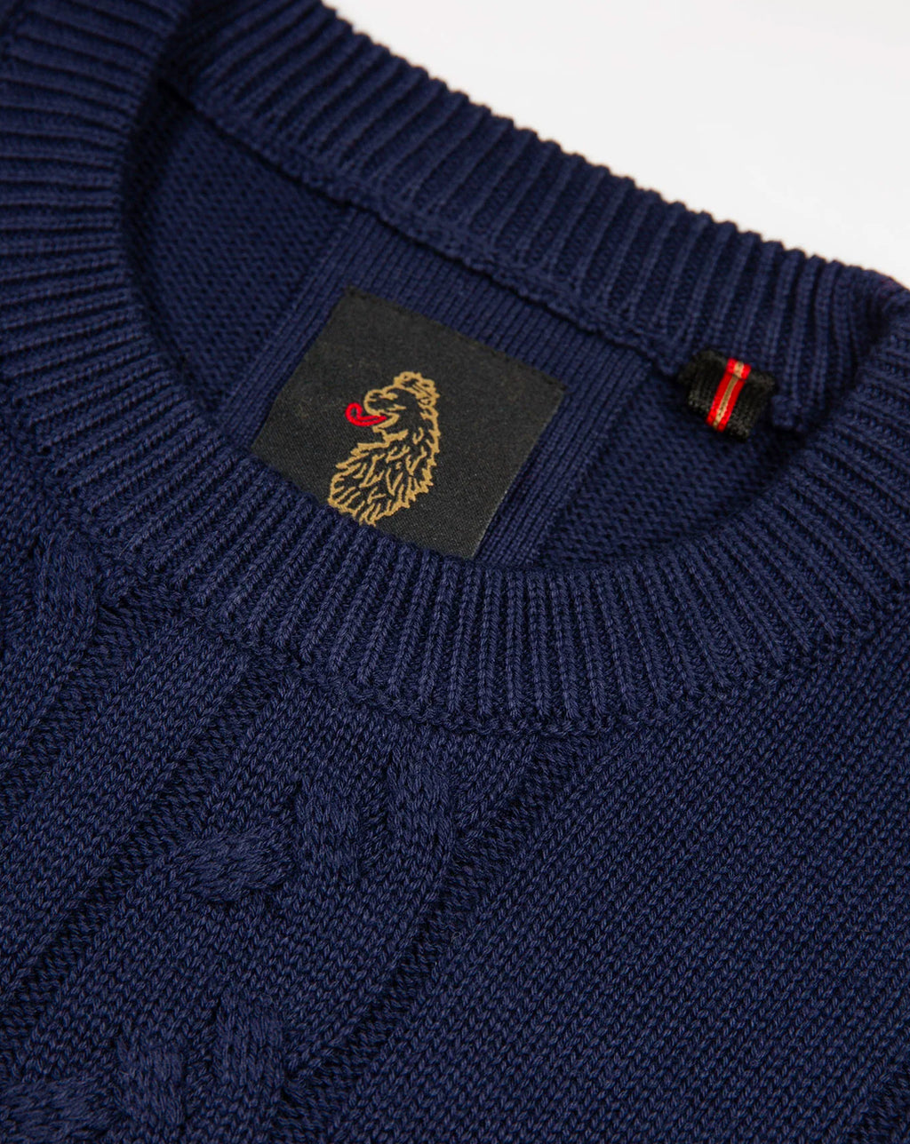 Luke 1977 Mitcham cable knit Jumper Navy