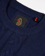 Luke 1977 Mitcham cable knit Jumper Navy