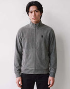Luke 1977 Norwood Zip through Ribbed Jacket CONCRETE
