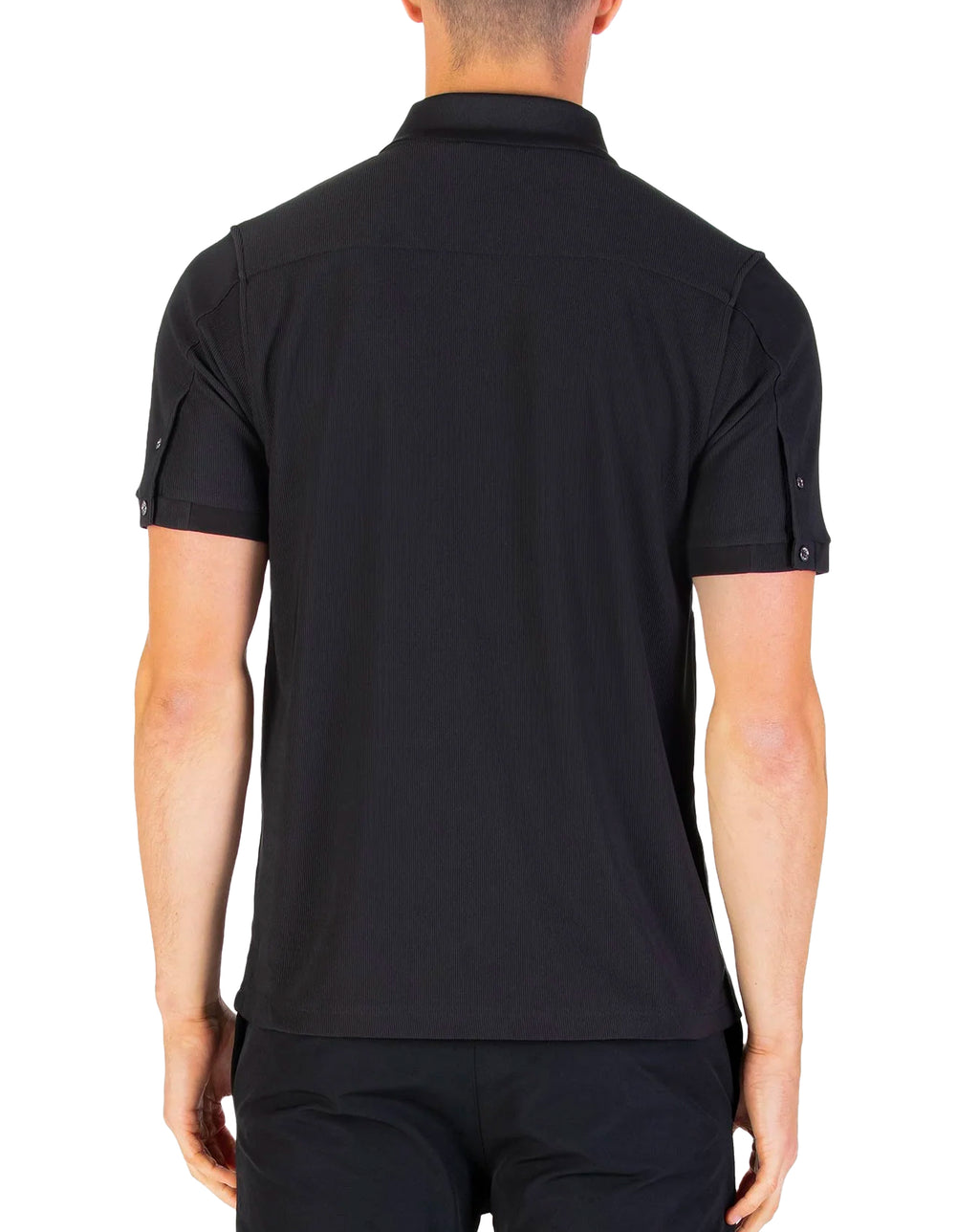 Luke 1977 Penrith Zip Neck Short Sleeve Polo Black