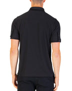 Luke 1977 Penrith Zip Neck Short Sleeve Polo Black