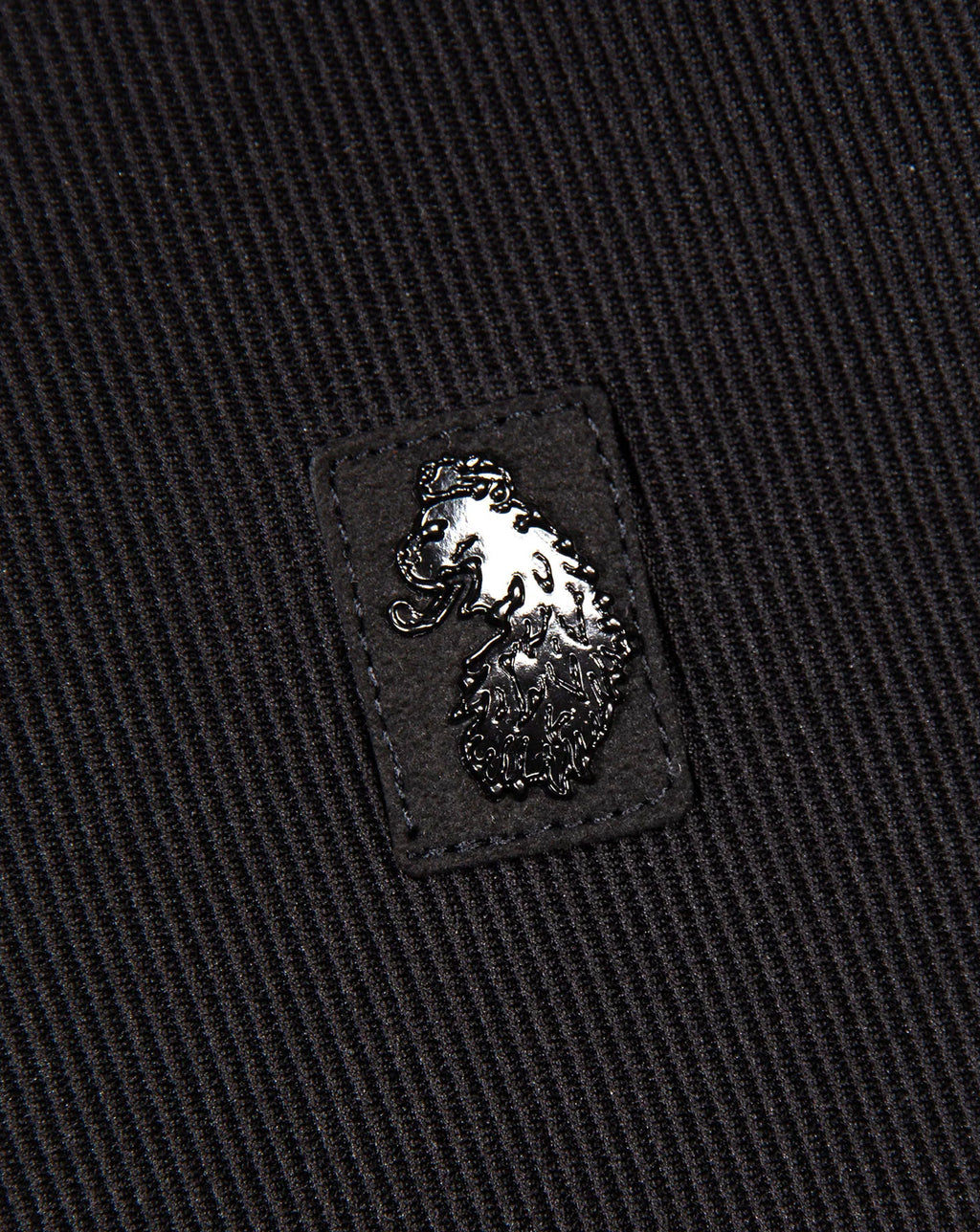 Luke 1977 Penrith Zip Neck Short Sleeve Polo Black