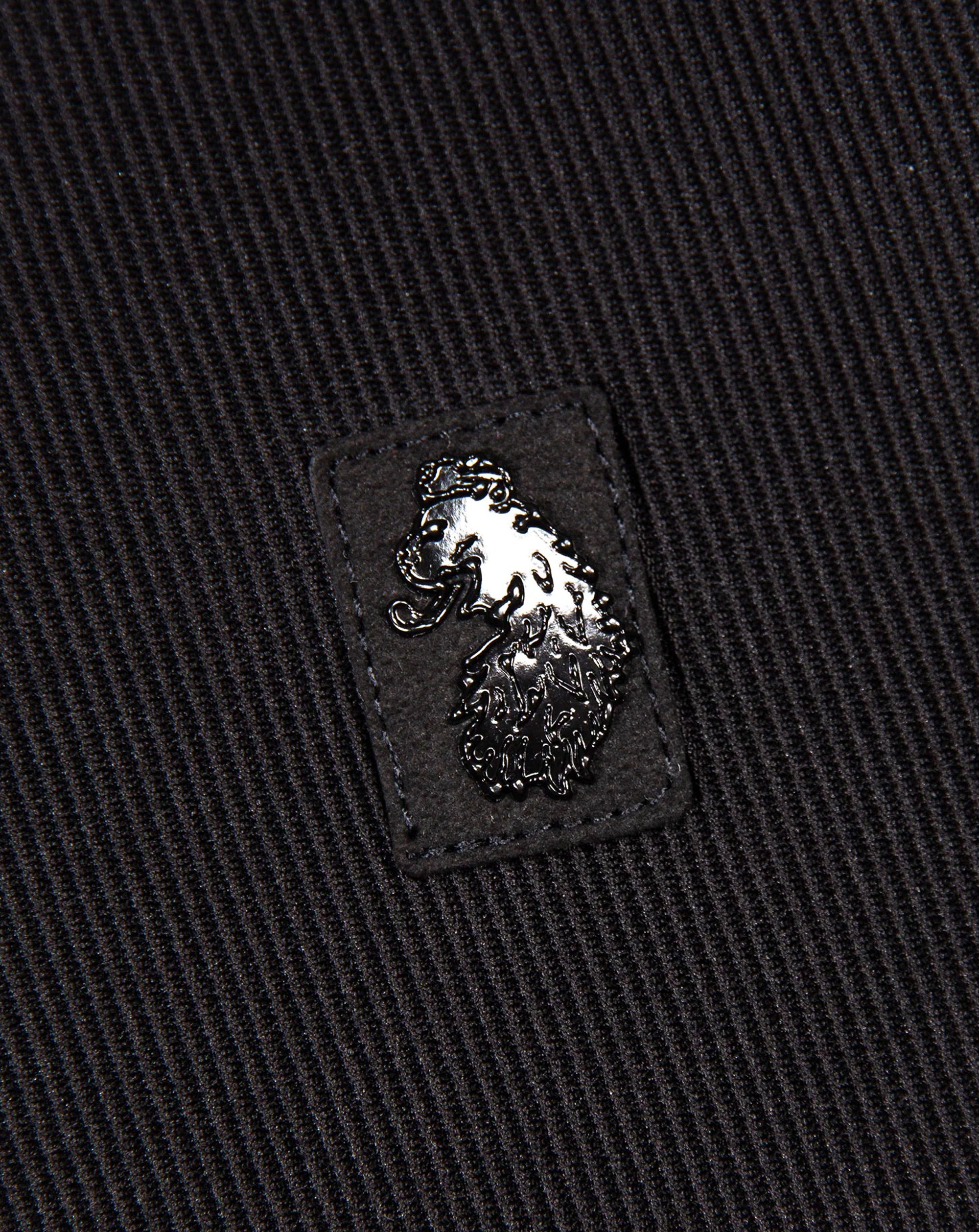 Luke 1977 Penrith Zip Neck Short Sleeve Polo Black