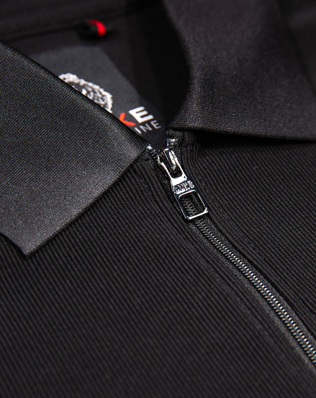 Luke 1977 Penrith Zip Neck Short Sleeve Polo Black