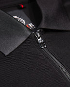 Luke 1977 Penrith Zip Neck Short Sleeve Polo Black