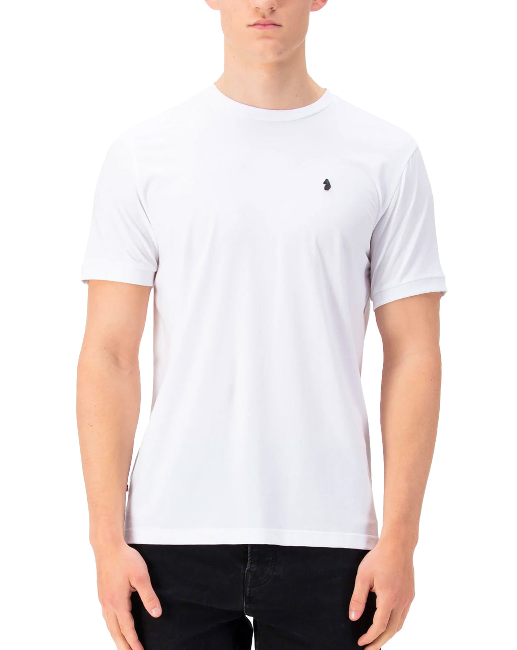 Luke Shanghai Jersey Crew Reg Fit T Shirt White