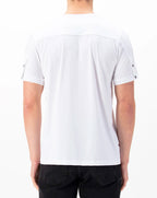 Luke Shanghai Jersey Crew Reg Fit T Shirt White