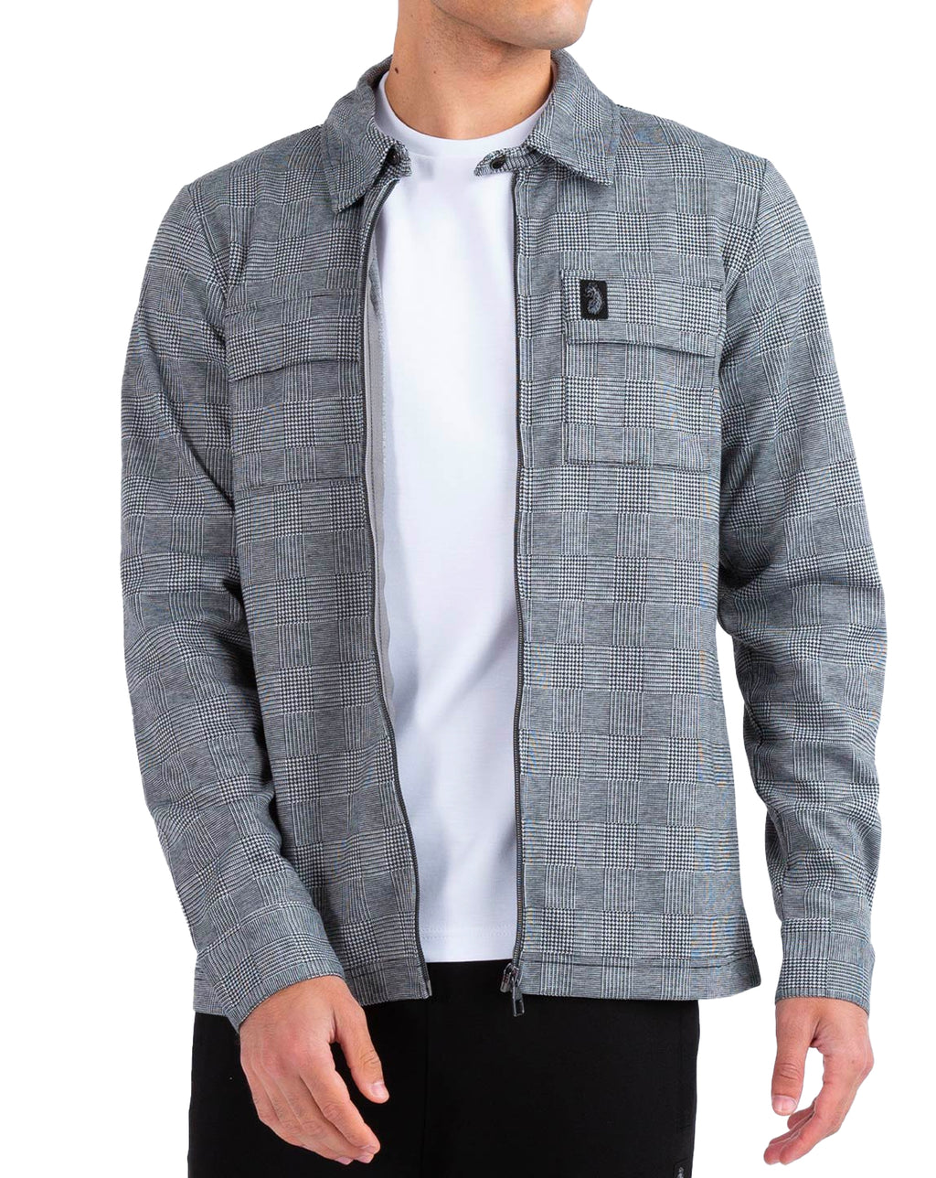 Luke 1977 Tyne Zip Through Overshirt Charcoal