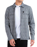 Luke 1977 Tyne Zip Through Overshirt Charcoal